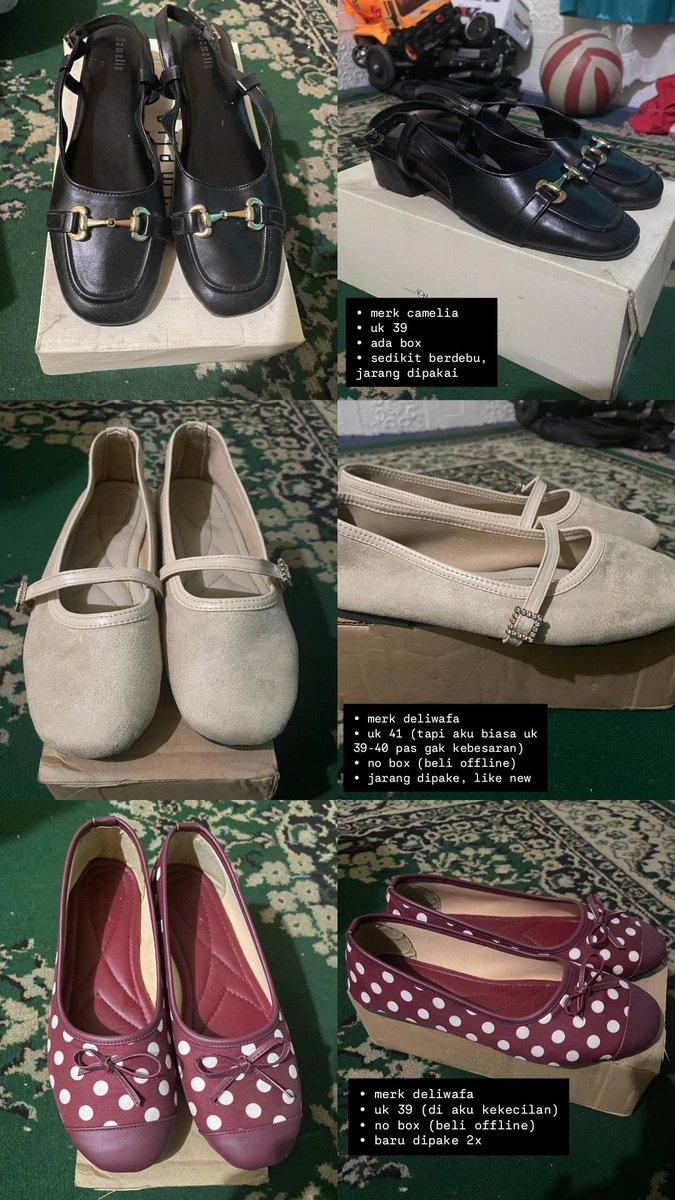 sitsober's tweet photo. wts flatshoess cuman 100k ajaaa dpt semuanya!! gabisa beli satuan yaaaaa, bisa cod malang kota dan sekitarnya <3 (oiya ini preloved ya) 

#preloved #flatshoes #wts https://t.co/pyIEq0m6kr