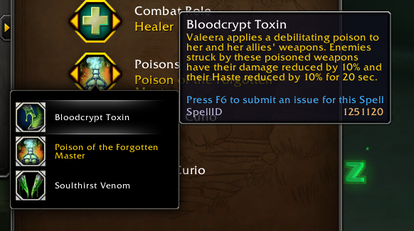 MrGMYT's tweet photo. In Patch 12.1, Valeera will have a new max level of 80 and will have a selection of poisons you can choose for her to use https://t.co/p8r9OJZW3O