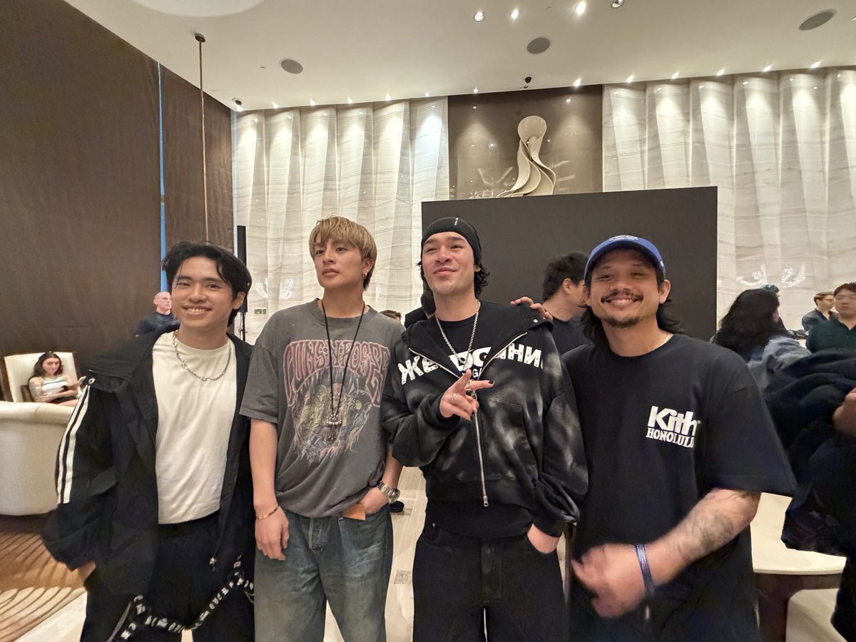 PhilippineStar's tweet photo. DJs Subtronics, Alan Shirahama, Seduza, Joe of ARMNHMR, DJ Cupcakes, and Tye Turner graced the media conference for the &amp;FRIENDS Festival at Okada Manila on Friday. | @charmiepagulong https://t.co/VuMK97iRj9
