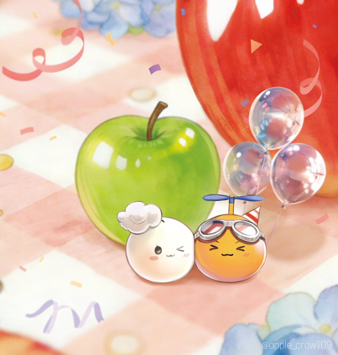 apple_crow109's tweet photo. 이걸 안 올렸었네요.☺️
협력했던 하우주와 통통이들-🍎🍏🧡 https://t.co/QqMpxoZEa1