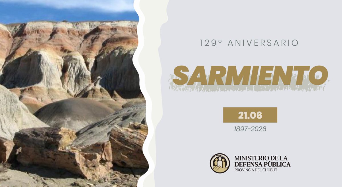 MDPChubut's tweet photo. 🗓️21 de junio
#Sarmiento
#SebastiánBalochi https://t.co/vzokROtgzb