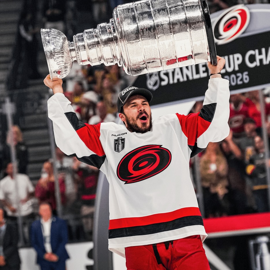 CanadasLifeline's tweet photo. BC’s @LoganStankoven, now a Stanley Cup champion with @canes, has supported Canada’s Lifeline as a @hkygivesblood Ambassador since his junior days 🏆
 
The first ambassador to win it all — congrats, Logan! 🏒❤️‍🔥 

📷 @NHL &amp; Hockey Gives Blood https://t.co/rQBNGQnI2P
