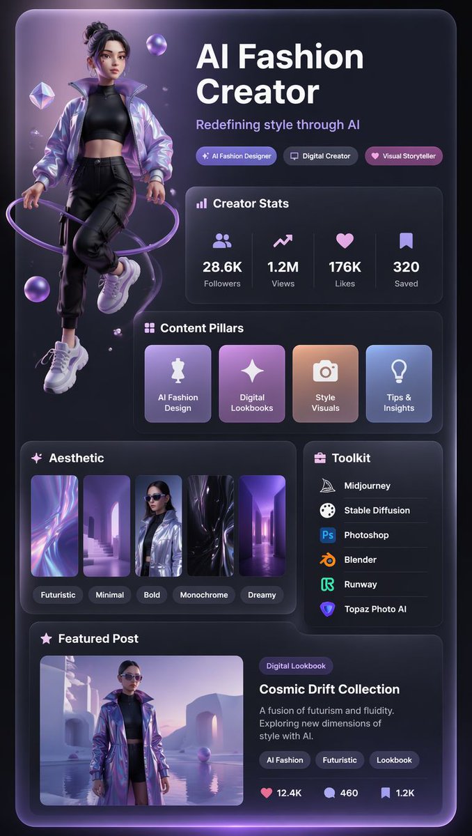 Xiaohongshu 3D Creator Profile Card