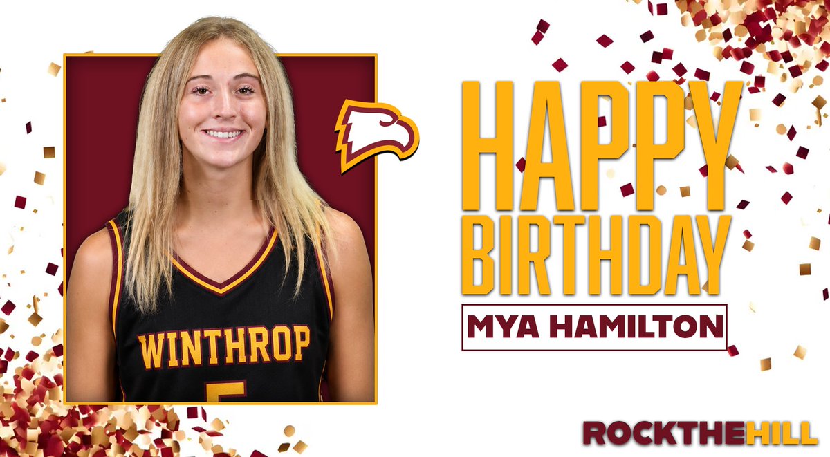 WinthropWBB's tweet photo. Happy Birthday, Mya! 🎉We appreciate everything you bring to this program. Keep shining and making an impact everyday! 💛🏀 #WinthropWBB #GoEagles #ROCKtheHILL https://t.co/FMxOwEpVMb