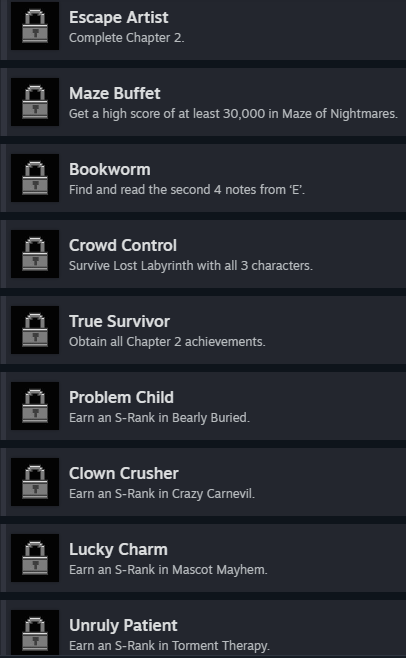 Kedutrix_'s tweet photo. @VincentLivings These achievements seem to still be broken, although I haven't tried redoing some of these. https://t.co/lVxa4HTBPS