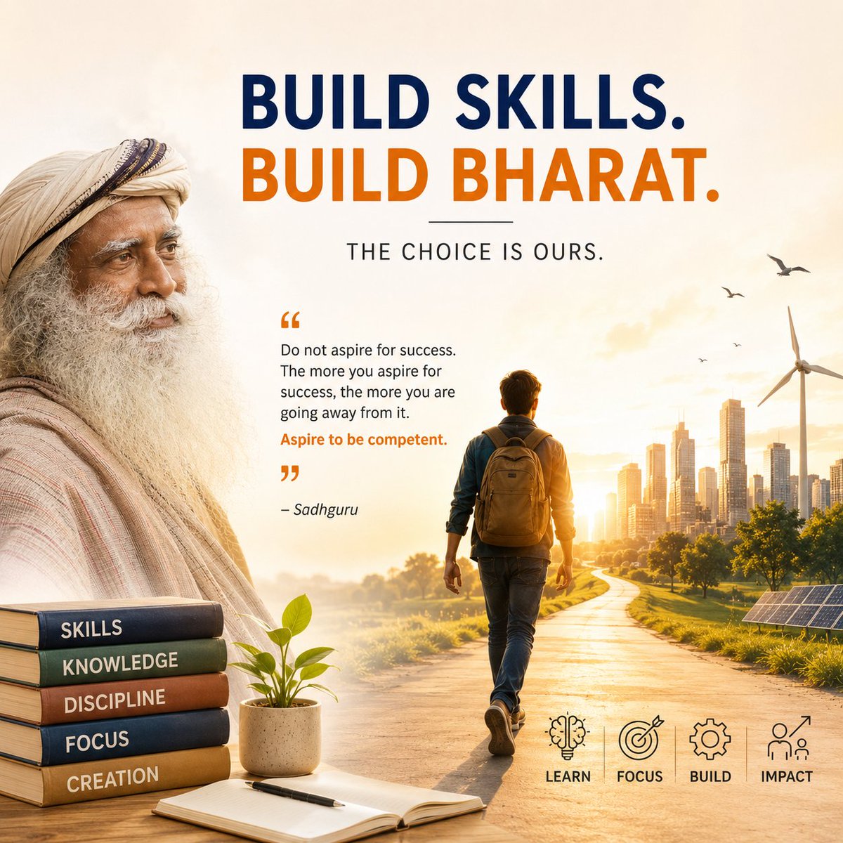 PratibhaPriyad3's tweet photo. Bharat's greatest resource is not its land, its minerals, or its markets. It is the capability of its people.

India is worried about the wrong things.

Every time oil prices rise, headlines scream. Every time a conflict erupts somewhere in the world, experts predict doom for our economy.

But the greatest challenge before Bharat is neither oil, nor inflation, nor war.

It is the gradual erosion of human capability.

For the first time in history, millions carry access to the world's knowledge in their pockets. Yet many spend more time consuming opinions than developing competence.

We know every political controversy.
We know every celebrity scandal.
We know every cricket statistic.

But increasingly, fewer people are investing the same intensity into becoming truly skilled at something.

A nation does not become prosperous because its citizens are informed.
It becomes prosperous because its citizens are capable.

As Sadhguru puts it:

"Do not aspire for success. The more you aspire for success, the more you are going away from it. Aspire to be competent."

That single idea may be the economic lesson Bharat needs most today.

Unfortunately, our age rewards distraction.

Entire industries are competing for our attention. Every notification, every endless scroll, every outrage cycle chips away at the one resource that can never be replenished: focused time.

And without focus, there can be no mastery.

The tragedy is that India possesses what many nations desperately wish they had—a young population.

A demographic dividend is not created by age.
It is created by ability.

If our youth become highly skilled, disciplined, adaptable and technologically competent, Bharat could become one of the defining economic powers of this century.

If not, the same demographic dividend can become a demographic burden.

Degrees alone will not save us.

The world is increasingly rewarding those who can solve problems, communicate clearly, build products, understand technology, manage people, create value and learn continuously.

The future belongs to those who upgrade themselves faster than the world changes around them.

Artificial Intelligence is not merely a technological revolution.

It is a mirror.

It is exposing the difference between those who can think, create and adapt, and those who only repeat what they already know.

The divide of the future may not be between rich and poor.

It may be between those who continuously learn and those who stop learning.

No government policy can substitute personal responsibility.

Governments can build infrastructure.
Institutions can build campuses.
Companies can create jobs.

But no one can develop your competence except you.

❌One less hour of scrolling.
✔️One more hour of learning.

❌One less complaint.
✔️One more skill.

❌One less argument about the future.
✔️One more step towards preparing for it.

Nations are not transformed by slogans.

They are transformed when millions of ordinary people quietly decide to become extraordinary at what they do.

The strongest economy is built neither in Parliament nor in television studios.

It is built in classrooms, workshops, laboratories, farms, factories, offices, and in the silent determination of individuals who choose growth over distraction.

The question is not whether Bharat has potential.

The question is whether we have the focus and discipline to realize it.

You can read his insightful article here: https://t.co/nOobwU9v6A