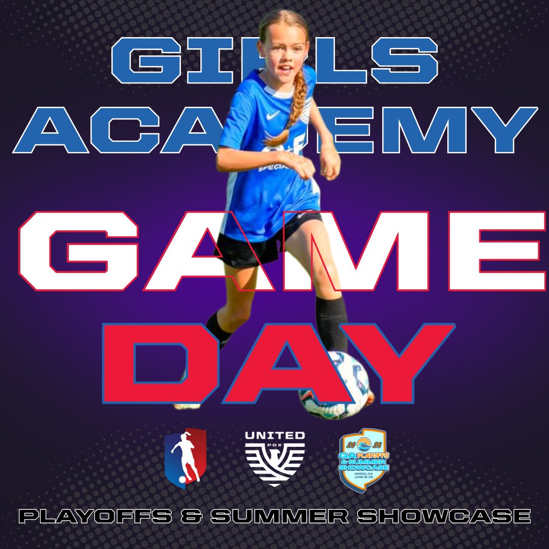 Unitedpdxgirls's tweet photo. Girls Academy Playoffs &amp; Summer Showcase

Who’s excited for @girlsacademyleague Playoffs &amp; Summer Showcase in Norco, California?

📅 June 19th, 2026
📍Silverlakes Soccer Complex | 5555 Namner Ave. Norco, CA. 

#WeAreUnited #UnitedIsTheFuture #PlayUnited #FutureIsNow #GirlsAcademy https://t.co/etpju8MShx