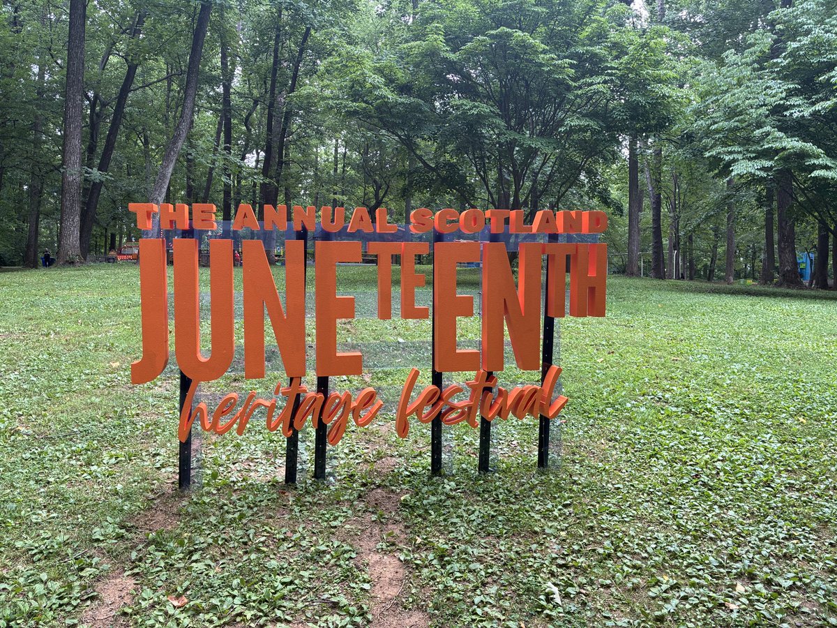 ParkPolice's tweet photo. Come join us at the annual Scotland Juneteenth Heritage Festival, today at Cabin John Regional Park.  

There are high-energy performances, a lively parade, delicious eats from the area’s best food trucks, and non-stop fun with games, rides, a petting zoo, and more. https://t.co/zvvgiZ49l1