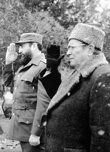 YugoslavVisuals's tweet photo. Tito with Fidel Castro in Yugoslavia, 1976. https://t.co/Hp6e8fXvaw