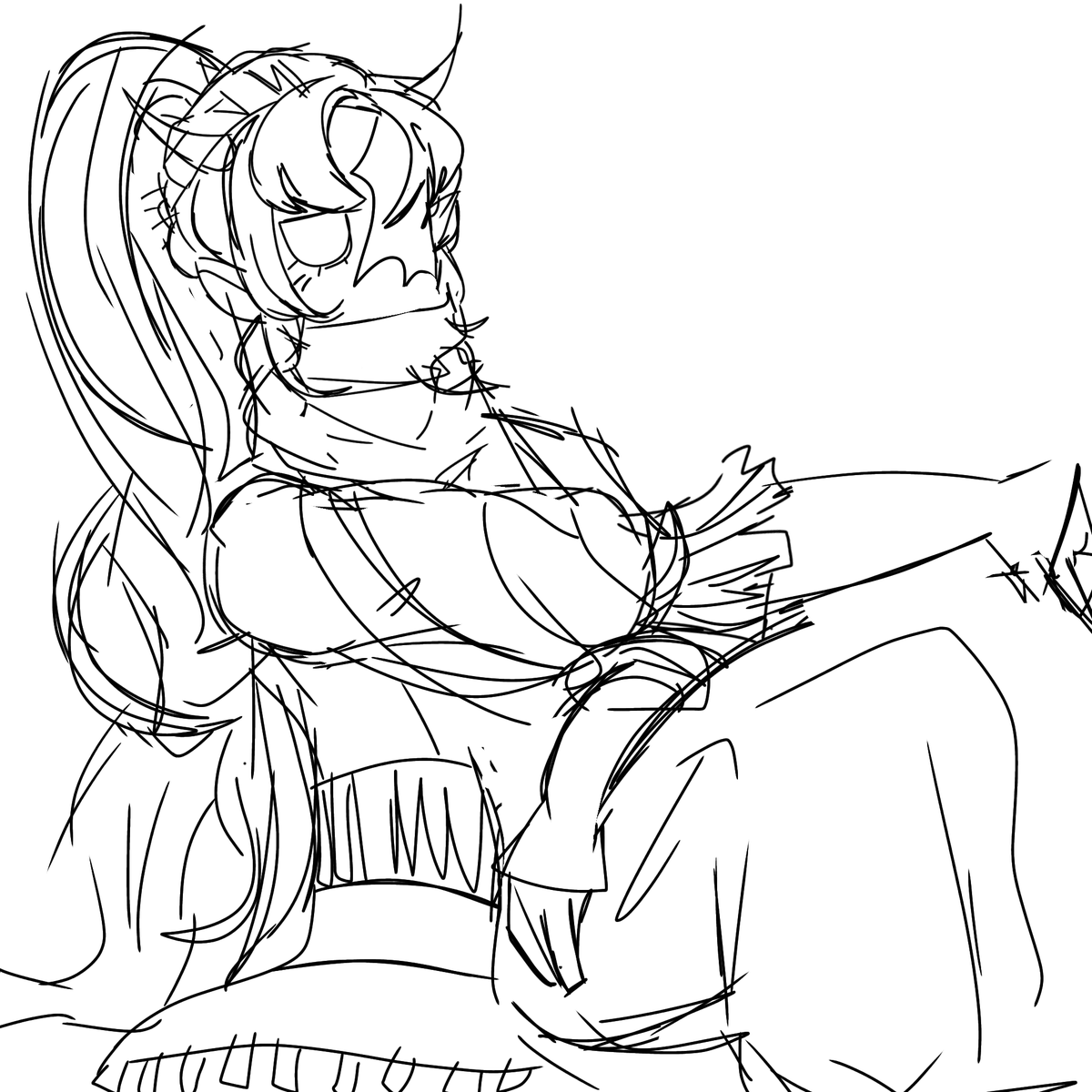Mrs_GalaxyXx's tweet photo. nobodys gonna notice but okay. just art of my oc trying diff style ㅤㅤㅤ 
#art #OC  whats the Point of tags anyways https://t.co/g123Od1Uzo