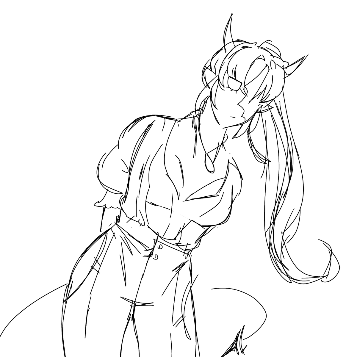 Mrs_GalaxyXx's tweet photo. nobodys gonna notice but okay. just art of my oc trying diff style ㅤㅤㅤ 
#art #OC  whats the Point of tags anyways https://t.co/g123Od1Uzo
