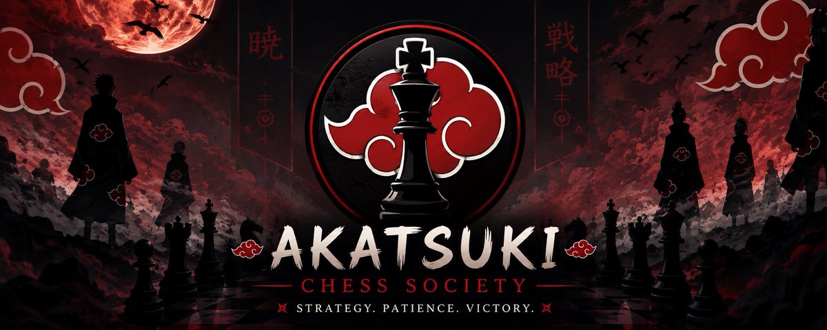 YOUAFTOUH's tweet photo. Join the Akatsuki Chess Society ☁️ 
https://t.co/ImpyndCXMb
#chess #anime #akatsuki #club https://t.co/TOQ63WfLho