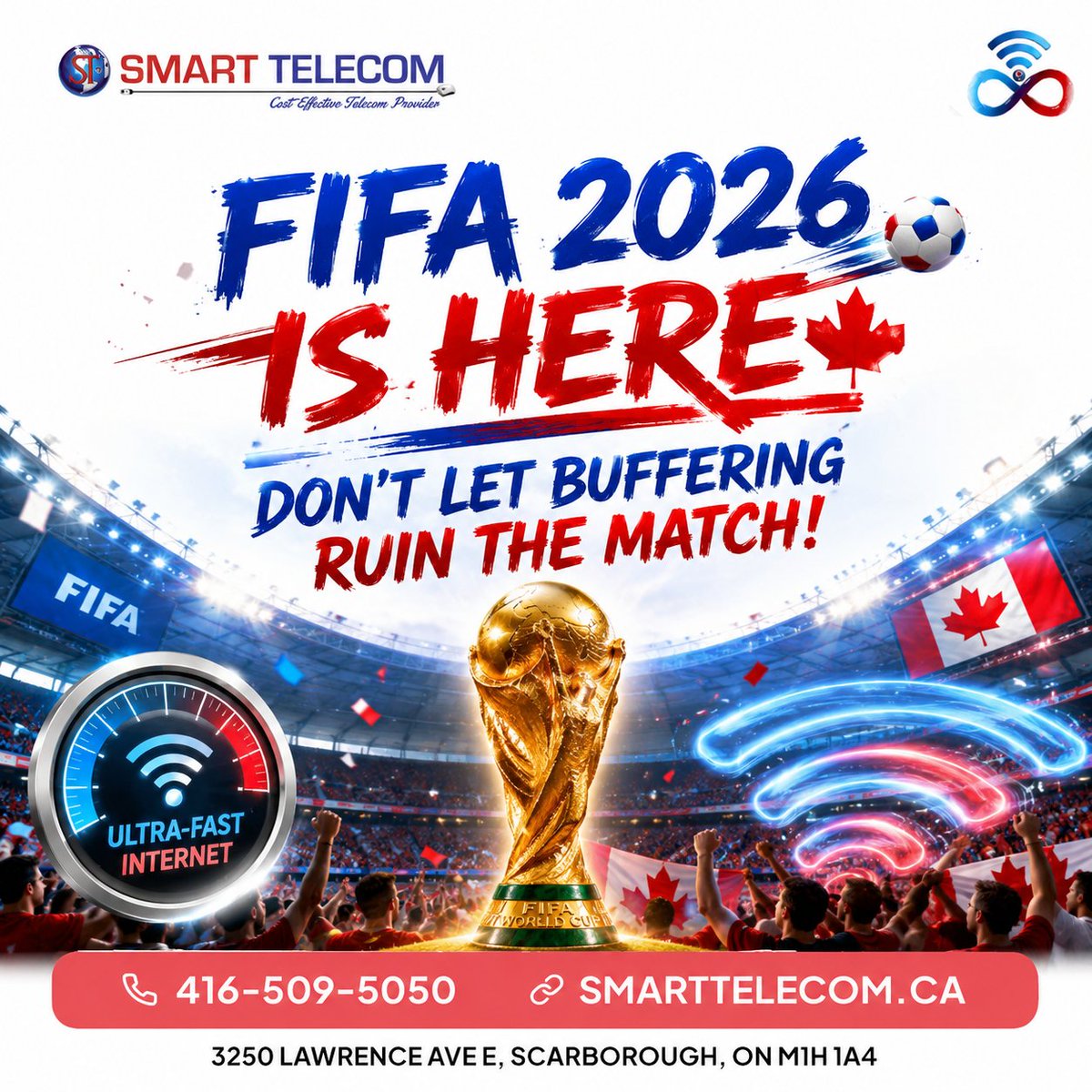 Smarttelecom_ca's tweet photo. πSwitch to Fiber Unlimited Internet π
π: 416-509-5050
π: https://t.co/adartW4myL
π: 3250 Lawrence Ave E, Scarborough, ON M1H 1A4
#internetserviceprovider #businessinternetservice #homeinternet #unlimitedinternet #unlimitedinternetplans https://t.co/DLTUvCQ7cF