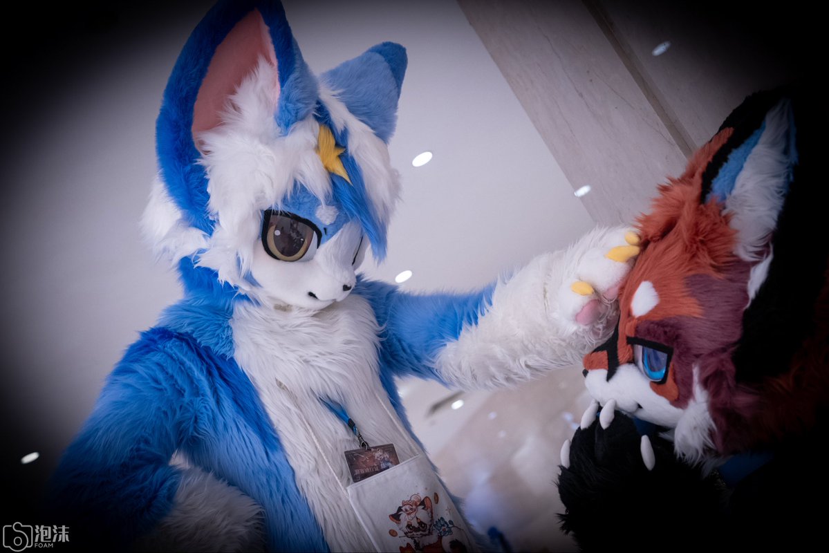 RanRan °˖✧✧˖°ページ 被小威哥哥摸头☺️ 📷 @Bubble_PM #FursuitFriday