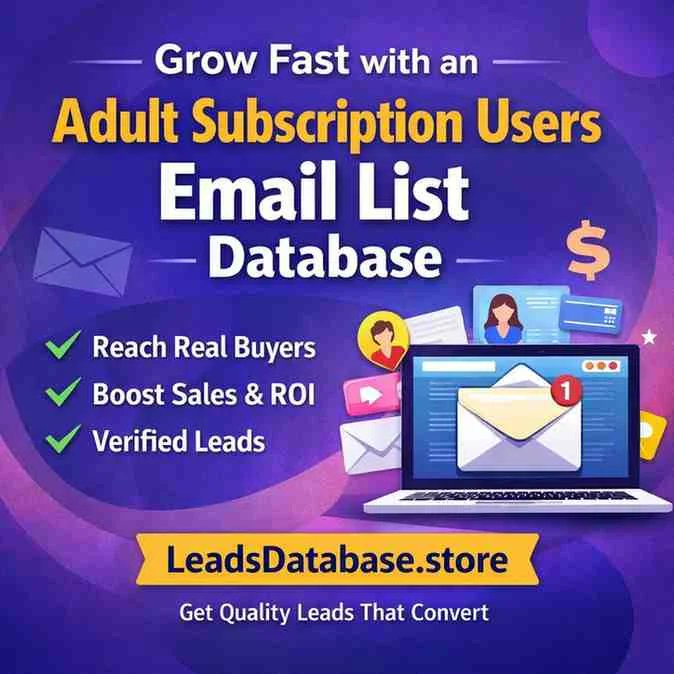 EmmaDavid200314's tweet photo. An Adult Subscription Users Email List Database can help businesses reach niche audiences, improve engagement, and support lead generation strategies.

Product URL: https://t.co/0WqeWFOcjI

#EmailMarketing #LeadGeneration #DigitalMarketing #MarketingData #BusinessGrowth https://t.co/HZR0JsQgDl