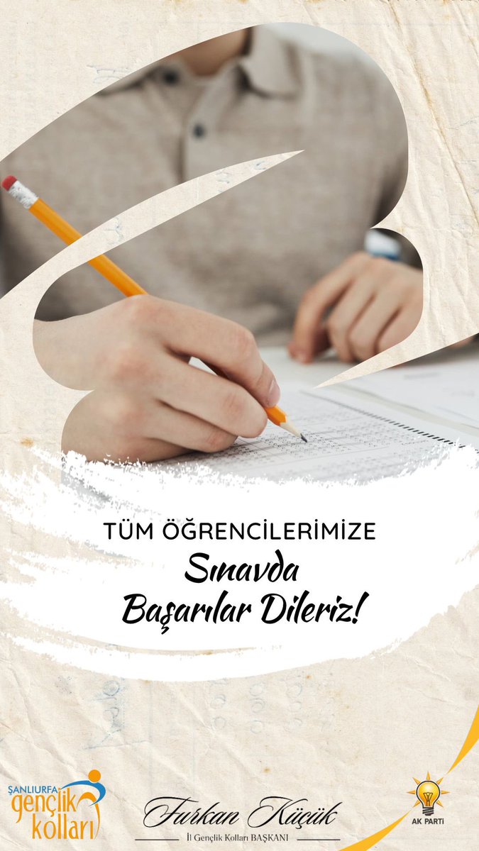 furkankucukk_'s tweet photo. Yarın YKS’ye girecek tüm genç kardeşlerime gönülden başarılar diliyorum.

Uzun ve emek dolu bir hazırlık sürecinin ardından şimdi bilgi, emek ve azminizi ortaya koyma zamanı. Kendinize güvenin, sakin olun ve elinizden gelenin en iyisini yapın. Unutmayın ki bu sınav hayat yolculuğunuzun önemli bir durağıdır; ancak sizi tanımlayan tek şey değildir.

Rabbim zihin açıklığı versin, emeklerinizi karşılıksız bırakmasın. Tüm öğrencilerimize başarılar diliyor, kıymetli ailelerimize ve öğretmenlerimize de kolaylıklar temenni ediyorum.

#yks2026 #sınav #başarılargençler 

@avyusufibis @bybekirbozdag @osmannazlier @milhamigunbegi @ferdisenel25 @akgencliksurfa