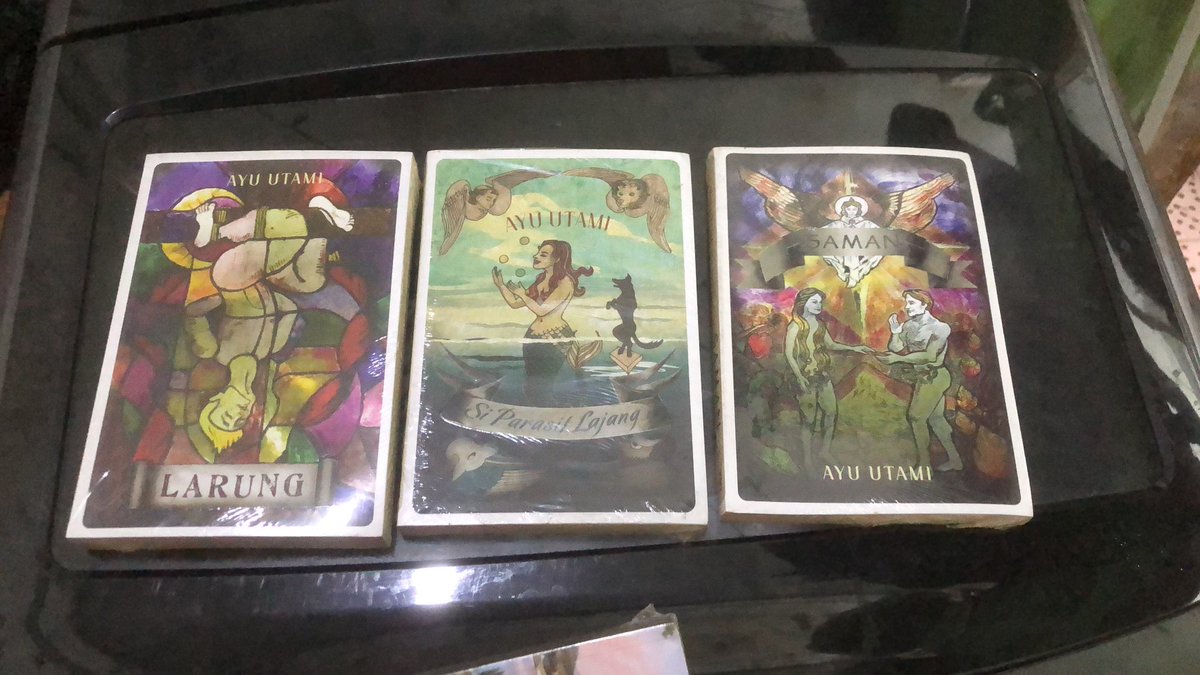nowlying's tweet photo. Wts buku preloved ori

Ayu Utami

Saman
Larung
Si Parasit Lajang

All Baru/Segel
Pen. KPG

Satuan 75k
Sepaket 180k https://t.co/GLASLaeiMM