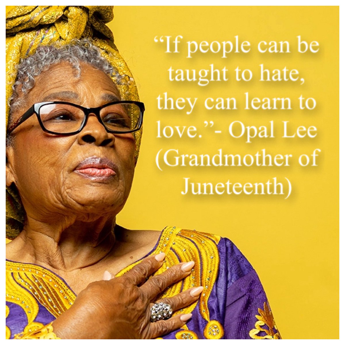 FitnessFoundry's tweet photo. “If people can be taught to hate, they can be taught to love.” — Opal Lee, the Grandmother of Juneteenth 🙏🏽

🇺🇸 Juneteenth is not just a celebration — it’s a reminder and a call to action.

📣To those who peacefully stand against hate, social injustice, and champion equity — you are the true patriots. You move us closer to the nation we aspire to be.

🗳️ Register to vote 
✅ Vote in local and national elections 
✅ Be the change