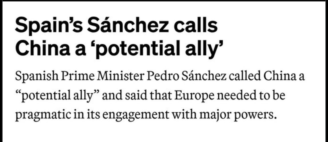 aravind's tweet photo. GLISCO-DS Sanchez, who bats for China like India Today, is going to be overthrown by a CIA's "create court cases leaking intel and then weaken a govt to coup" operation soon. Weakening China's foothold in the EU using such red-green cabal politicians. Another blow for CCP. https://t.co/7uPGqTpMsK