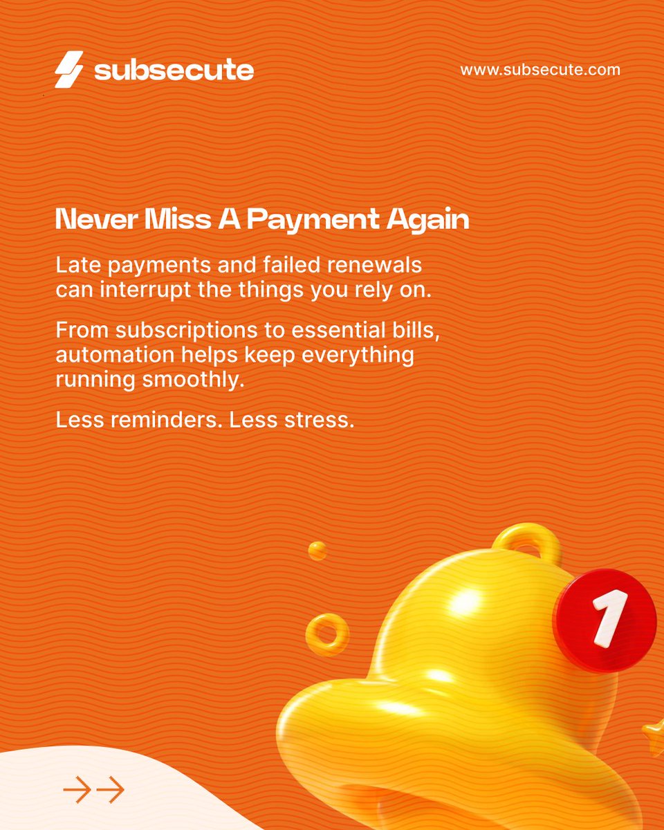 subsecute_'s tweet photo. Bills are a part of life.

But constantly remembering them doesn't have to be.

Automation helps you stay ahead of payments, avoid interruptions, and spend less time managing the little things. Be your own GOAT.

#bills #payment 
#worldcup
#subsecute https://t.co/hwq5JcBxrV