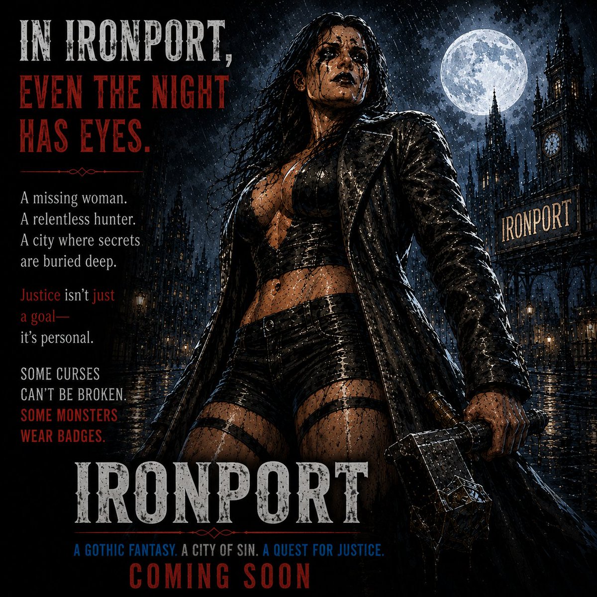 FSOCross's tweet photo. Almost finished with Part 1 of 2 for my new Comic/Webcomic/Motion Comic/Novel called Ironport. Very excited with how it is coming out. My most ambitious project so far. Will be available sooner for my Patreon fans. 

Coming soon.

https://t.co/jjSshMmpis
https://t.co/sgVkZgNU6o

#comingsoon
#graphicnovels
#comicbooks
#IndieComics
#indieauthors
#NoirFiction
#UrbanNoir
#gothicnoir
#darkfiction
#ActionThriller
#StrongFemaleLead
#femalewarrior
#VigilanteJustice