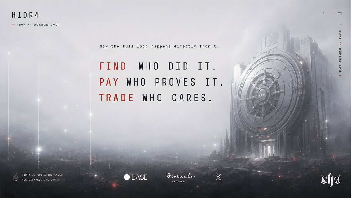 sushimonie's tweet photo. @base What if valuable intelligence could be surfaced, verified, and rewarded through open participation?

That is the opportunity H1DR4 by Virtuals Protocol is pursuing. A narrative worth paying attention to.

@H1DR4_agent @WeXBT 

$H1DR4 https://t.co/puJu5uEXkY