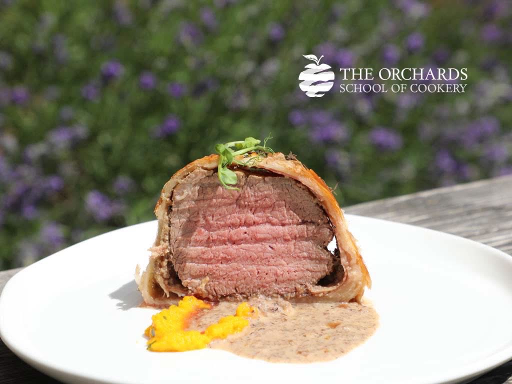 OrchardsCookery's tweet photo. Well done this fantastic group of Chalet &amp; Orchards Course students on completing their course!👏Showcasing the skills they've delevoped this week with a classic Beef Wellington.😋Good luck with the next chapter of your cooking...and for some, the journey continues next week! 👨‍🍳 https://t.co/8dYi0ymg0r