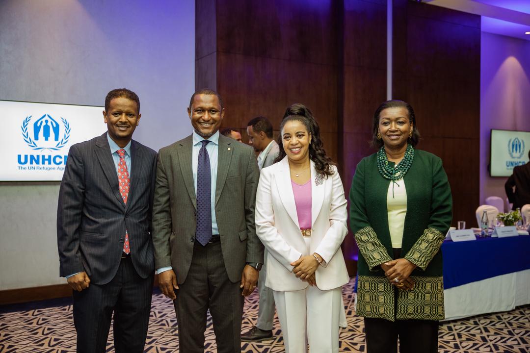 UNHCREthiopia's tweet photo. This morning in Addis Ababa, @UNHCREthiopia convened Ethiopia's top private sector leaders in the presence of the UN High Commissioner for Refugees @BarhamSalih to turn refugee inclusion into real business opportunity. “Refugees are partners, not a burden.” https://t.co/CDN7PjDcQy