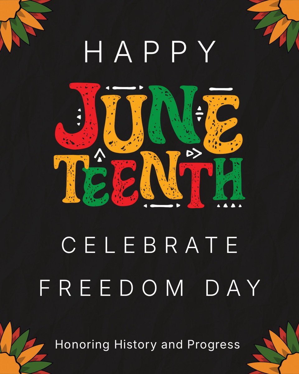 echocoalition's tweet photo. Happy Juneteenth!!!
Honoring History and Progress!!
Honoring Culture! https://t.co/q9wbKJUPXu