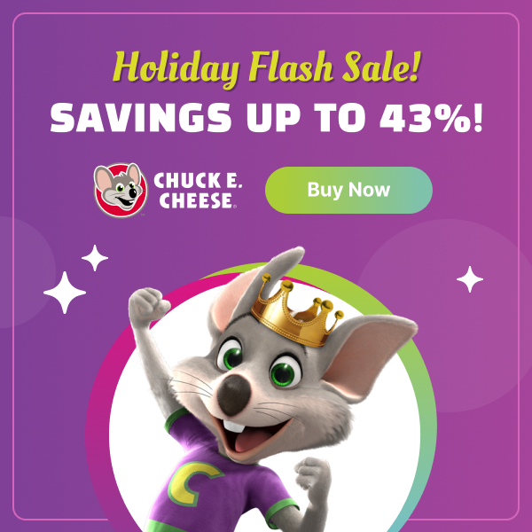 KimReaddy's tweet photo. Chuck E. Cheese
Save Up to 43% on a Chuck E. Cheese All You Can Play Games Pass!
AD https://t.co/TQlktnOBvV https://t.co/4vW8Us7wpd