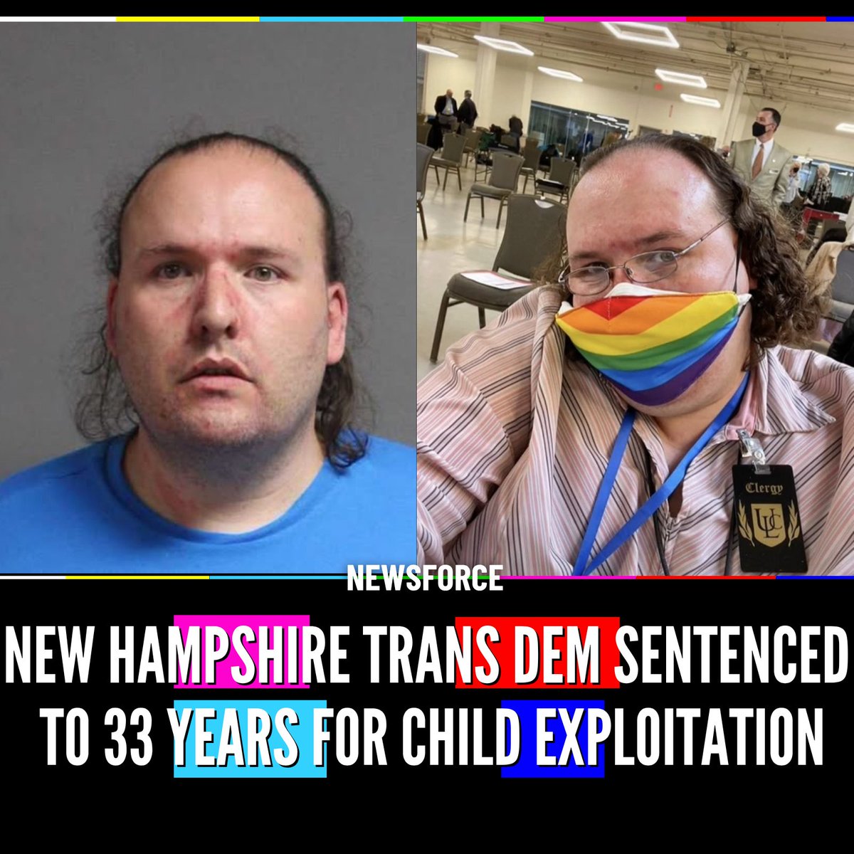 Newsforce's tweet photo. 🇺🇸 New Hampshire’s first transgender elected representative, Democrat Stacie Laughton, was sentenced to 33 years in prison.

Laughton was convicted in a child sexual exploitation case. https://t.co/Vmaan4zCA1