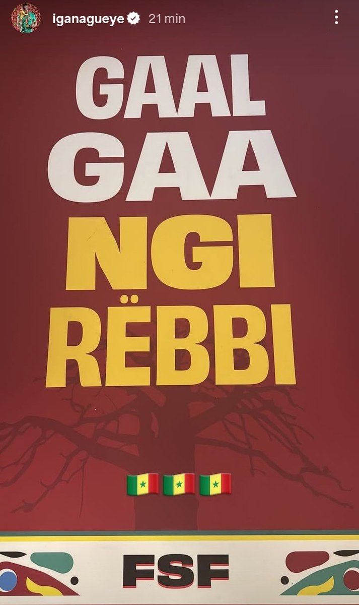WILFRID667's tweet photo. Gana Gueye sur Instagram :
« GAAL GAA NGI RËBBI 🇸🇳🇸🇳🇸🇳 » https://t.co/ixfdRR4bSP