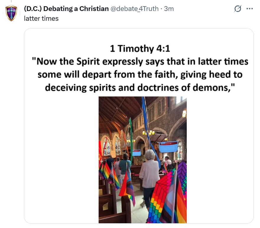 (D.C.) Debating a Christian tweet media