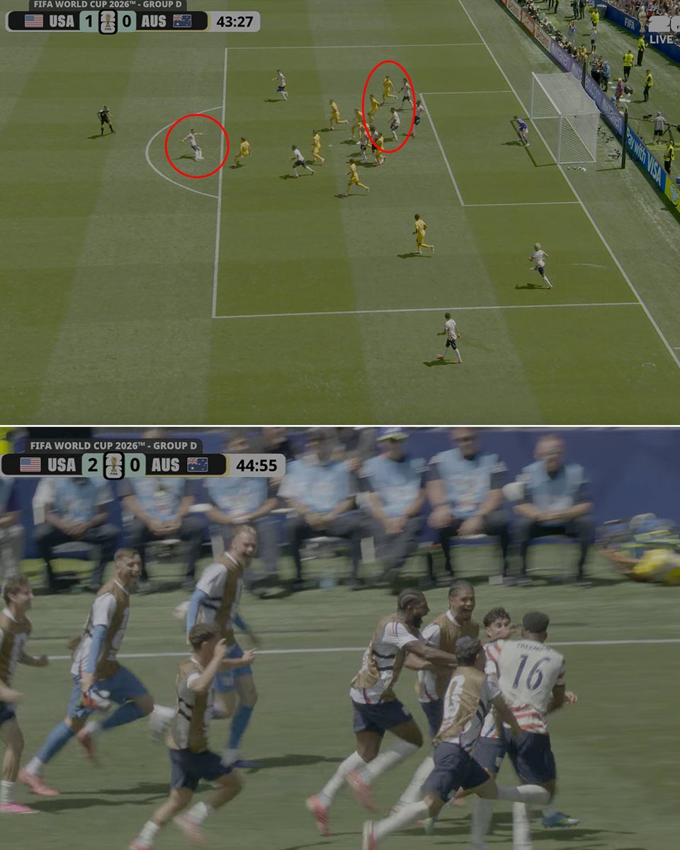 usmntonly's tweet photo. THE GOAL STANDS!!!

ALEX FREEMAN PUTS THE USMNT 2-0 UP ON AUSTRALIA JUST BEFORE THE END OF THE FIRST HALF.

WHAT A MOMENT 🇺🇸🔥 https://t.co/kOaleFBuT3