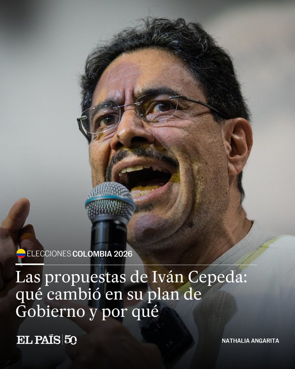 elpais_america's tweet photo. 🇨🇴El candidato de izquierda, Iván Cepeda, ha precisado su plan de Gobierno a días de la segunda vuelta: elimina la Asamblea Constituyente, redefinió la paz total y moduló su lenguaje económico para ampliar su base electoral entre votantes de centro https://t.co/UJbCAI1Wsg https://t.co/pM0bkY4pFl