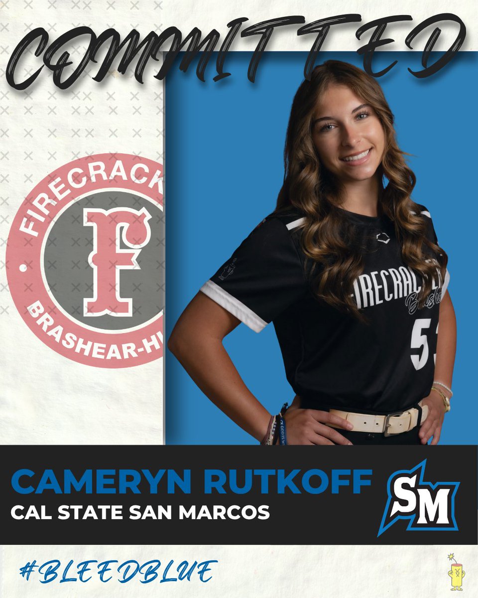 BrashearHicks's tweet photo. 📣 COMMITMENT ALERT 📣
2027 SS/UTL Cameryn Rutkoff is headed to CSUSM! 💙🥎

As part of Coach Bill Hicks' final recruiting class before his passing, this one is especially meaningful. We know Coach Bill is smiling today.

Congrats to Cam and the Rutkoff family! #BleedBlue https://t.co/QDO6CYHheQ