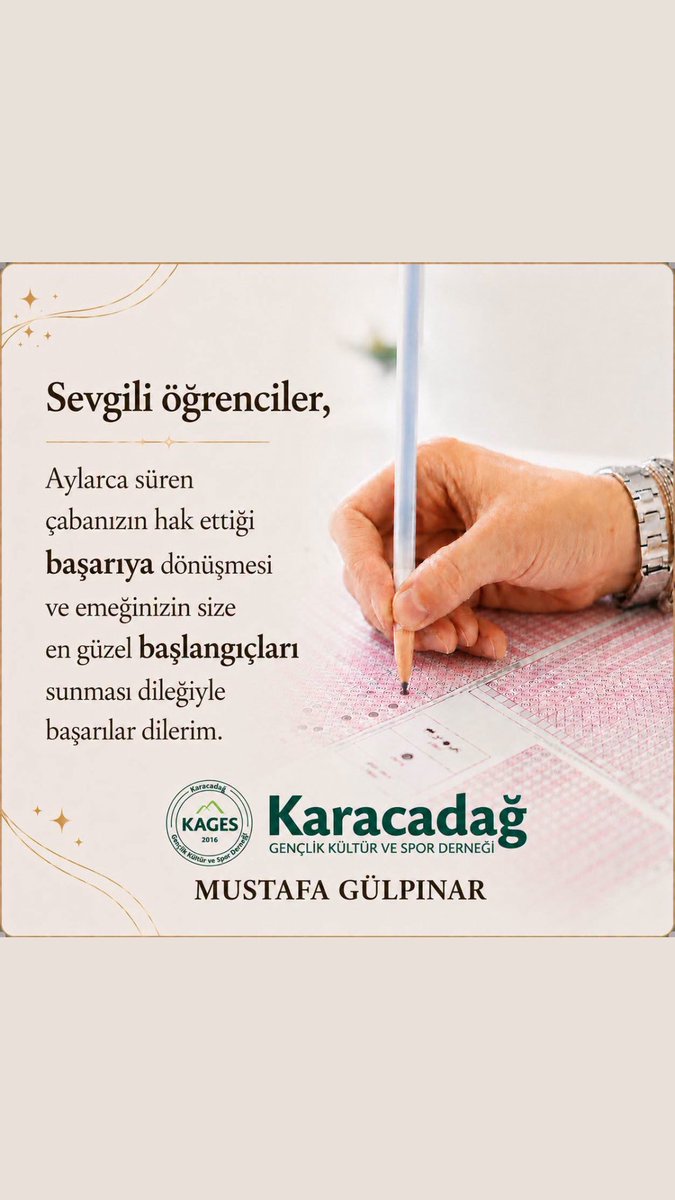 ErcekCihat's tweet photo. Sayın Mustafa Gülpınar, her zaman gençlerimizin ve eğitim yolunda emek veren öğrencilerimizin yanında olmuş onların en büyük destekçilerinden biri olmuştur. YKS’ye girecek tüm öğrencilerimize başarılar diliyor,

#MUSTAFAVEYSELGÜLPINAR https://t.co/wb3dB8P8AJ
