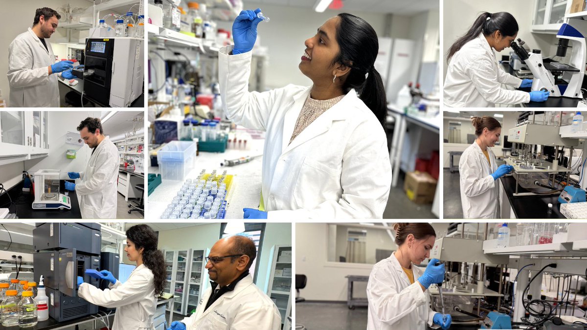 UIPharmacy's tweet photo. We dropped in on our pharmaceutics PhD students in the lab. https://t.co/cdzFLmORye