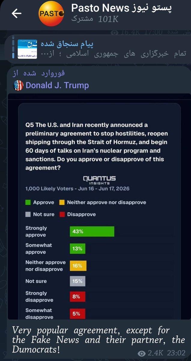 nor1405_77_'s tweet photo. Very popular agreement, except for the Fake News and their partner, the Dumocrats! https://t.co/bZ1ryzWLXd