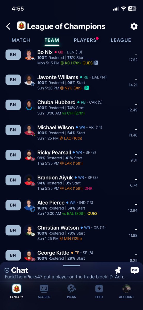 USMARINE1981's tweet photo. @TopDynastyTakes Wanna trade Christian Watson and Alec Pierce for a better receiver https://t.co/KzCsOWlUC1