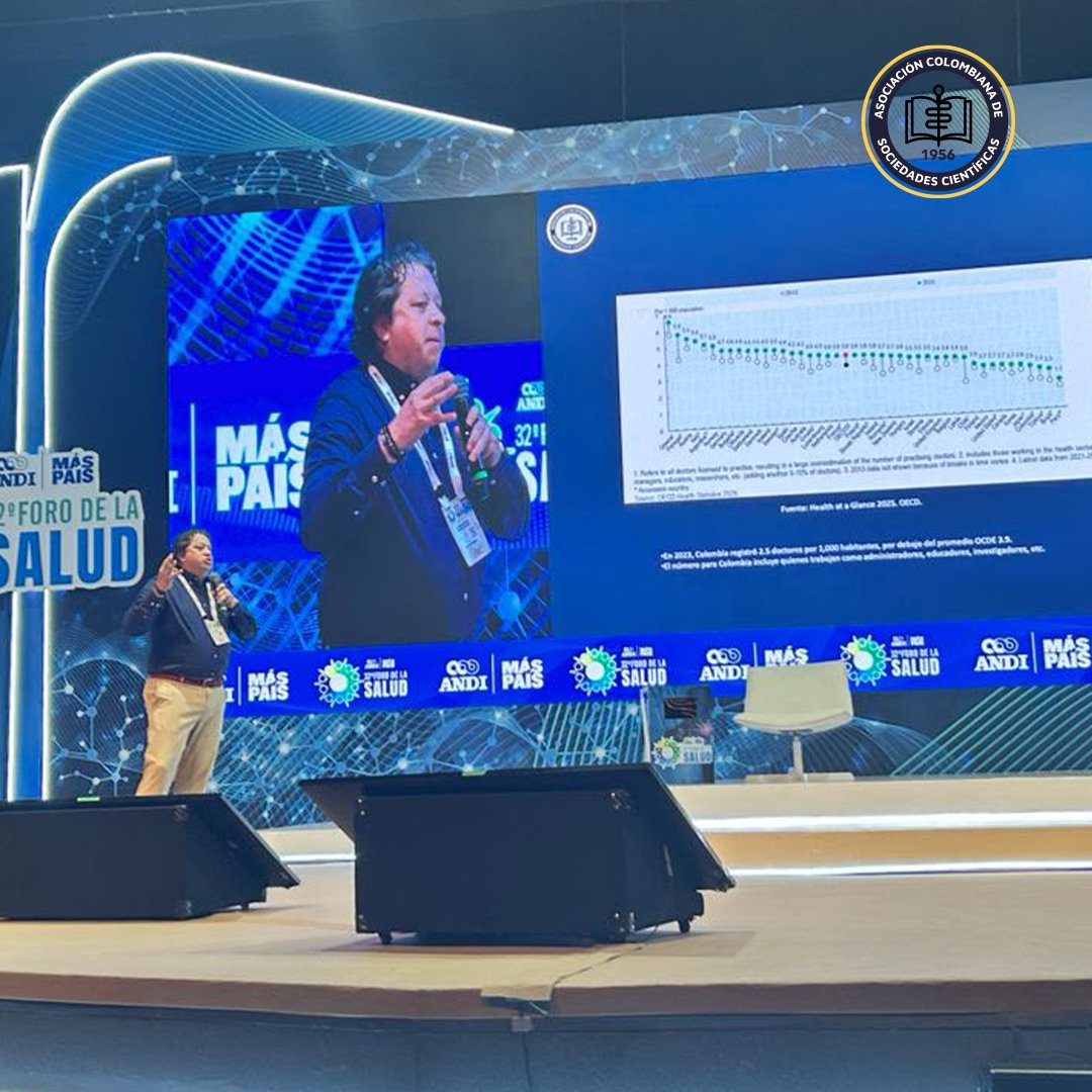 asocientificas's tweet photo. El Dr. Jaime González, presidente de la ACSC, participó en el Foro de la ANDI, aportando una visión técnica y gremial sobre los retos del sistema de salud y el papel fundamental del Talento Humano en Salud. https://t.co/bdyEmmXKqd