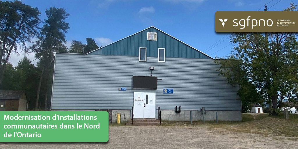 Contenu partageable : Modernisation d’installations communautaires dans le Nord de l'Ontario

Texte de remplacement : Extérieur de la salle communautaire du club Lions de Vermilion Bay