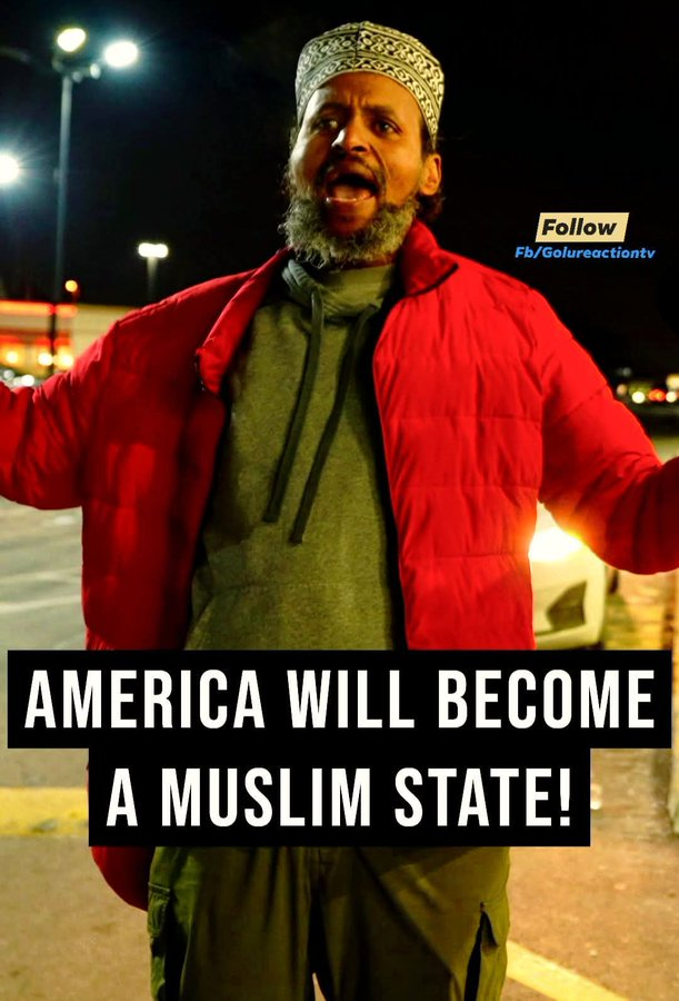 AntiWokeMemes's tweet photo. Muslims DEMAND that Americans SUBMIT to Islam!

What is your reaction ?? https://t.co/xTZpUwsphU
