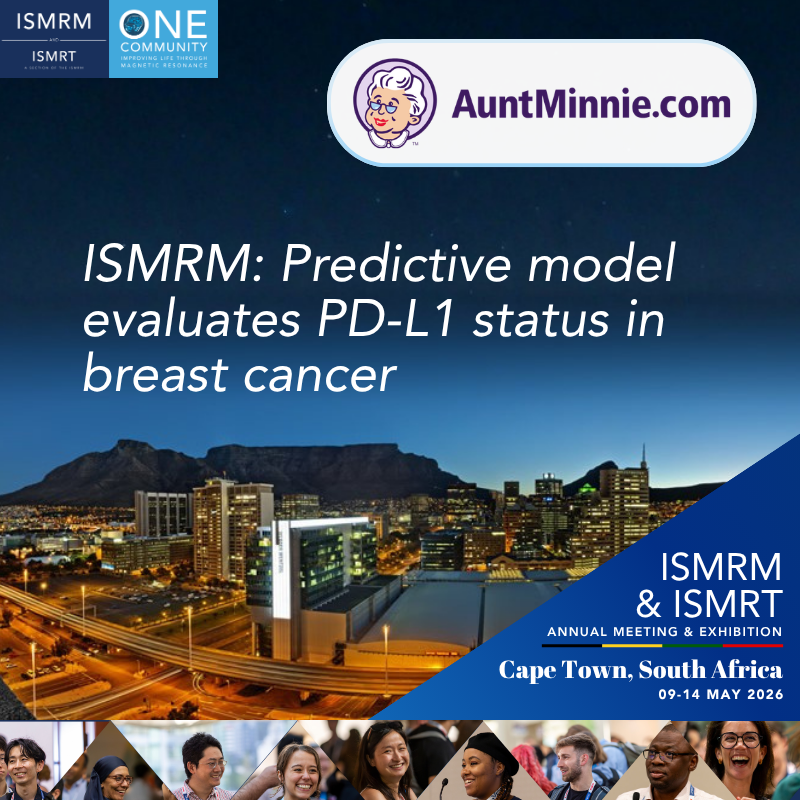 ISMRM's tweet photo. ISMRM: Predictive model evaluates PD-L1 status in breast cancer: https://t.co/6Qxglir96v
More from the 2026 ISMRM & ISMRT Annual Meeting & Exhibition at Aunt Minnie: https://t.co/pJhfAM9SIw
#ISMRM2026 #ISMRT2026 #BreastCancer #MedicalImaging #Radiology #MRI #PDL1 #CancerResearch https://t.co/5d0yiTIzaj