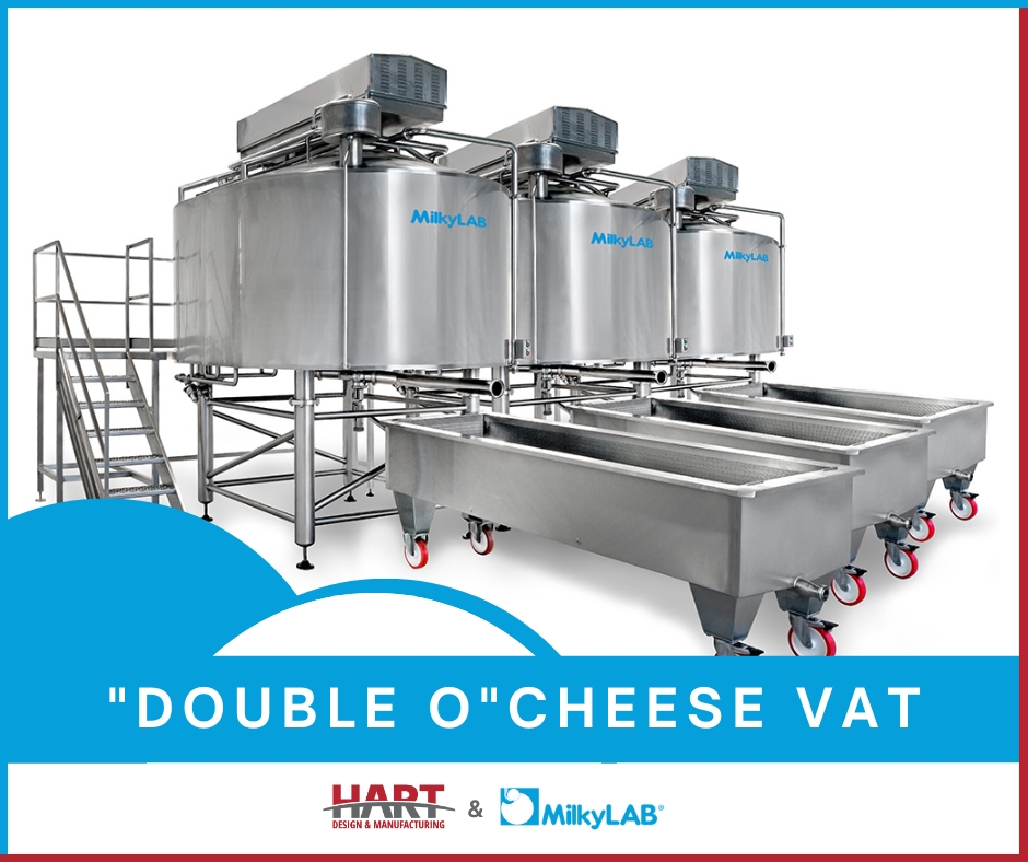 HARTDesignMfg's tweet photo. A More Efficient Approach to Curd Treatment.

The MilkyLAB “Double O” Cheese Vat is designed for gentle curd treatment, homogeneous stirring, and improved production yield.

Learn more: https://t.co/KYR4IiRIxW https://t.co/gXNZIbmepl