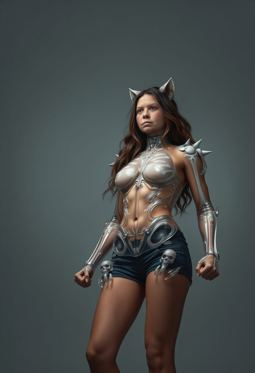 Lizzy1262629's tweet photo. Feeling fierce and futuristic in my shiny metallic cyber cat-girl armor! 🐱⚙️ The glossy silver details hug every curve while the skulls and claws make me look ready for anything. Who wants to play with this dangerous kitty? 😼💥
#CyberCatGirl #ShinyArmor #MetallicOutfit #FetishFashion #GlossyGirl #CurvyAndProud #BodyPositive #SciFiKink #CatEars #PlayfulTease #PlusSizeBeauty #KawaiiFetish #CuteAndKinky #Cyberpunk #LatexVibes #SkullClaws