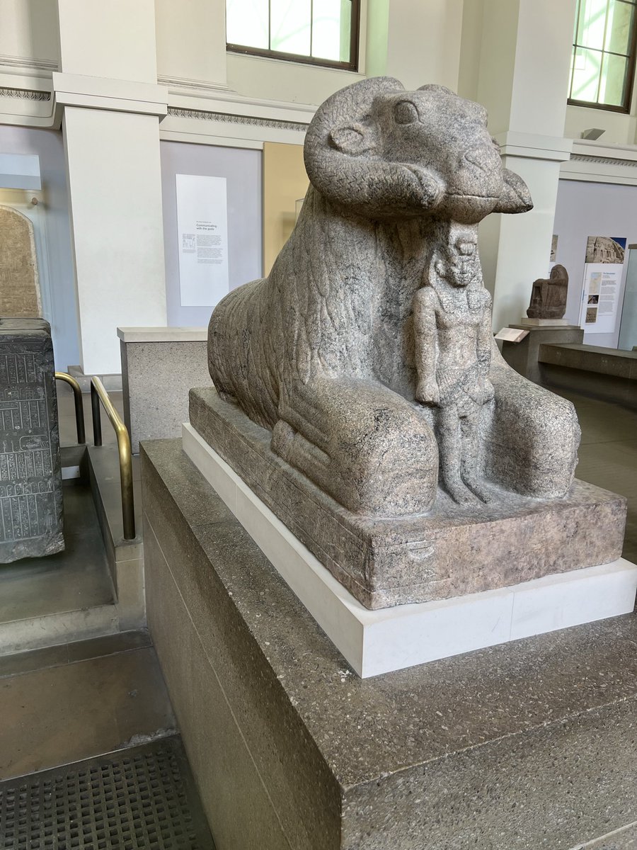 DrPJWilliams's tweet photo. I was in the @britishmuseum today looking at an object from *Sudan* which is archaeological evidence for a king mentioned in the Bible. 

This is a monument of Cushite king Tirhakah mentioned in 2 Kings 19:9 and Isaiah 37:9. Name is in the cartouche on the side. 

(EA1779) https://t.co/rgVSUPdNBL