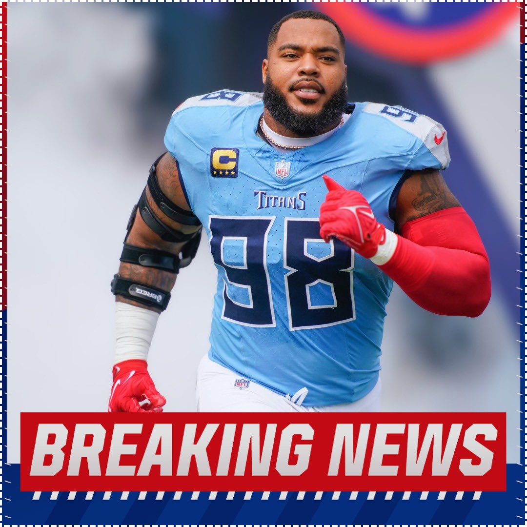 MySportsUpdate's tweet photo. Just in: The #Titans and DT Jeffery Simmons have agreed to a 3-year, $105.8M extension, making him the NFL’s highest paid DT.

The deal includes $100M guaranteed. https://t.co/9gBtPZVE04