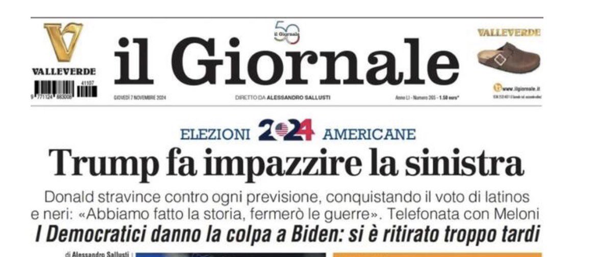 vitalbaa's tweet photo. Le prime pagine di un paio di giornali del 7 novembre 2024.

Chi è che è impazzito? E chi deve attaccarsi al ciuffo? https://t.co/fUSbBBLhzQ
