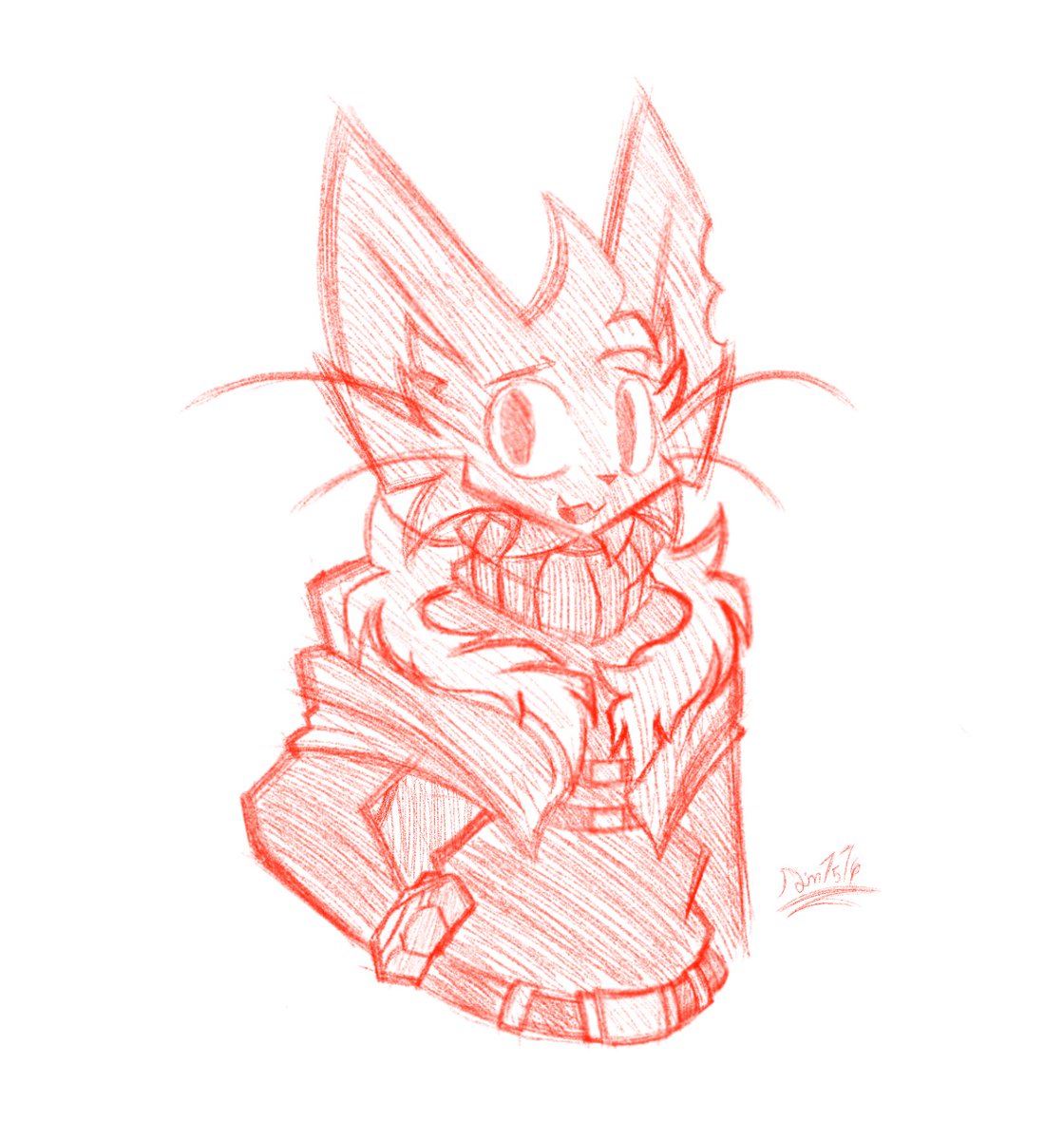 Aim7576's tweet photo. Gift Sketch for @GatoTacato 

Love this critters look from the reference https://t.co/7pi3zbfVSi